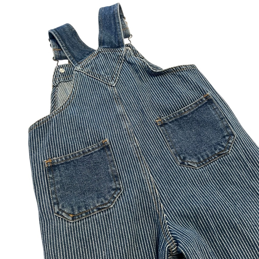 Vintage Small Steps Railroad Stripe Overalls – 24M | T is for Trucks - Picture 6 of 8